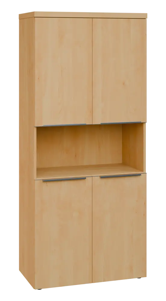 SIN 5 - 84DN kancelářská skříň, 4-dveřová/nika, 1820x800x400, javor horský